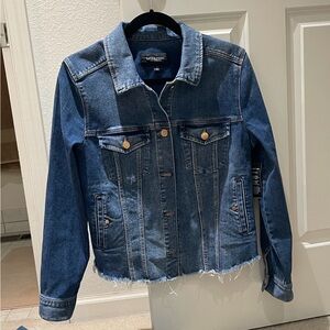 Jean Jacket Freyed by Liverpool Los Angeles Trucker Denim Jacket NWT